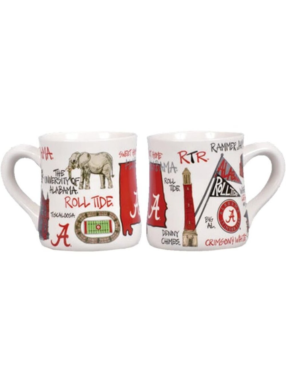 University of Alabama Crimson Tide Ceramic Mug - Iconic Design, Perfect Gift!